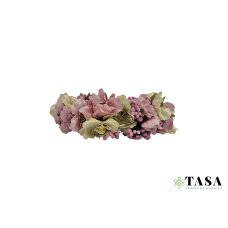 Sarı və çəhrayı güllü sac tacı