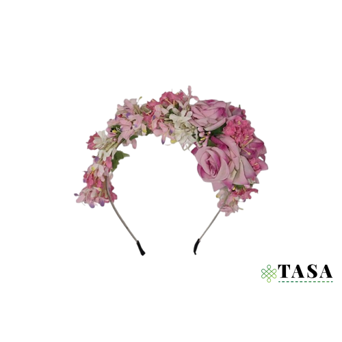 Çəhrayı güllü sac tacı